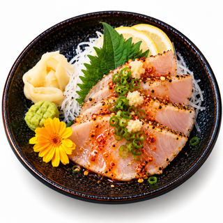 Spicy Garlic Albacore Tataki Sashimi