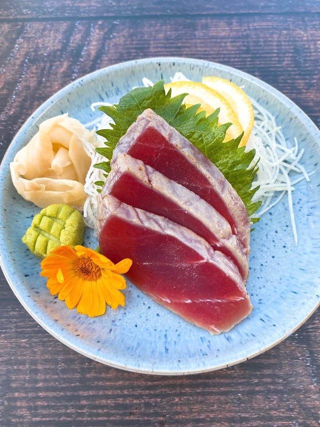 Seared Tuna Sashimi.