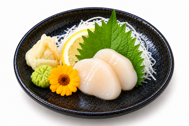 Sea Scallop Sashimi.