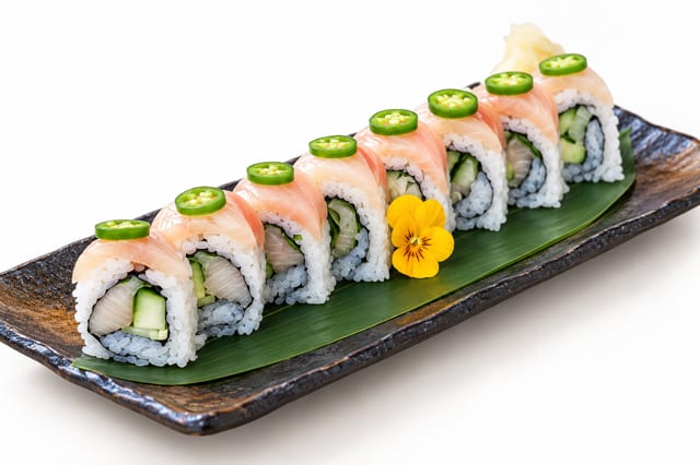 Yellowtail Cilantro Roll.