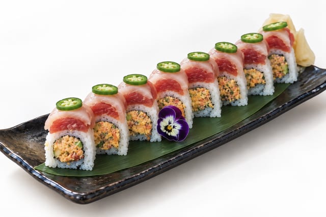 Spicy Albacore Tataki Roll.
