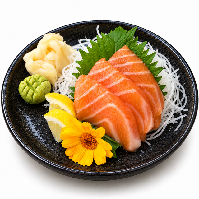 Salmon Sashimi.